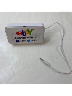 eBay Promotional Mini Speaker Stand Aux Cord Old Logo eBayana